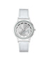 Silver Analog Fashion Watch with Rhinestone Facing One Size Women-Women&
