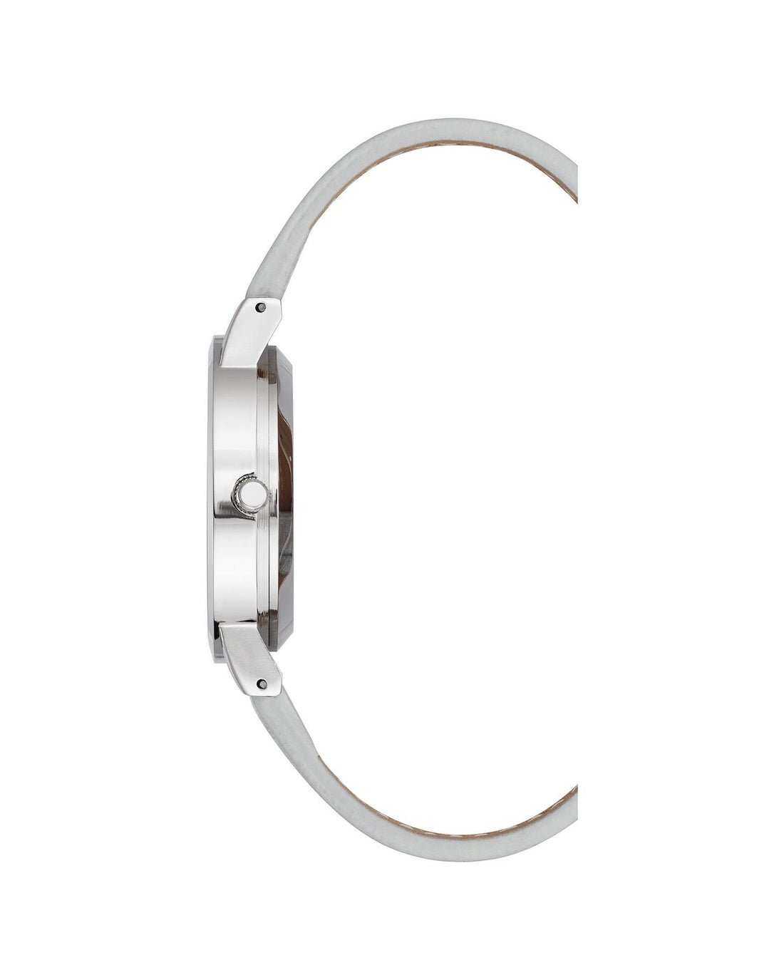 Silver Analog Fashion Watch with Rhinestone Facing One Size Women-Women&