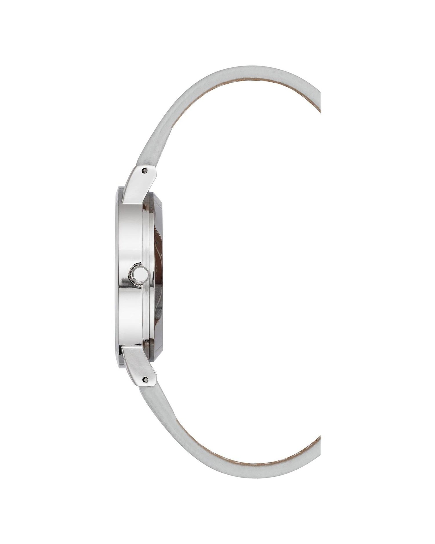 Silver Analog Fashion Watch with Rhinestone Facing One Size Women-Women&