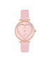 Rose Gold Rhinestone Fashion Watch with Leatherette Strap One Size Women-Women&