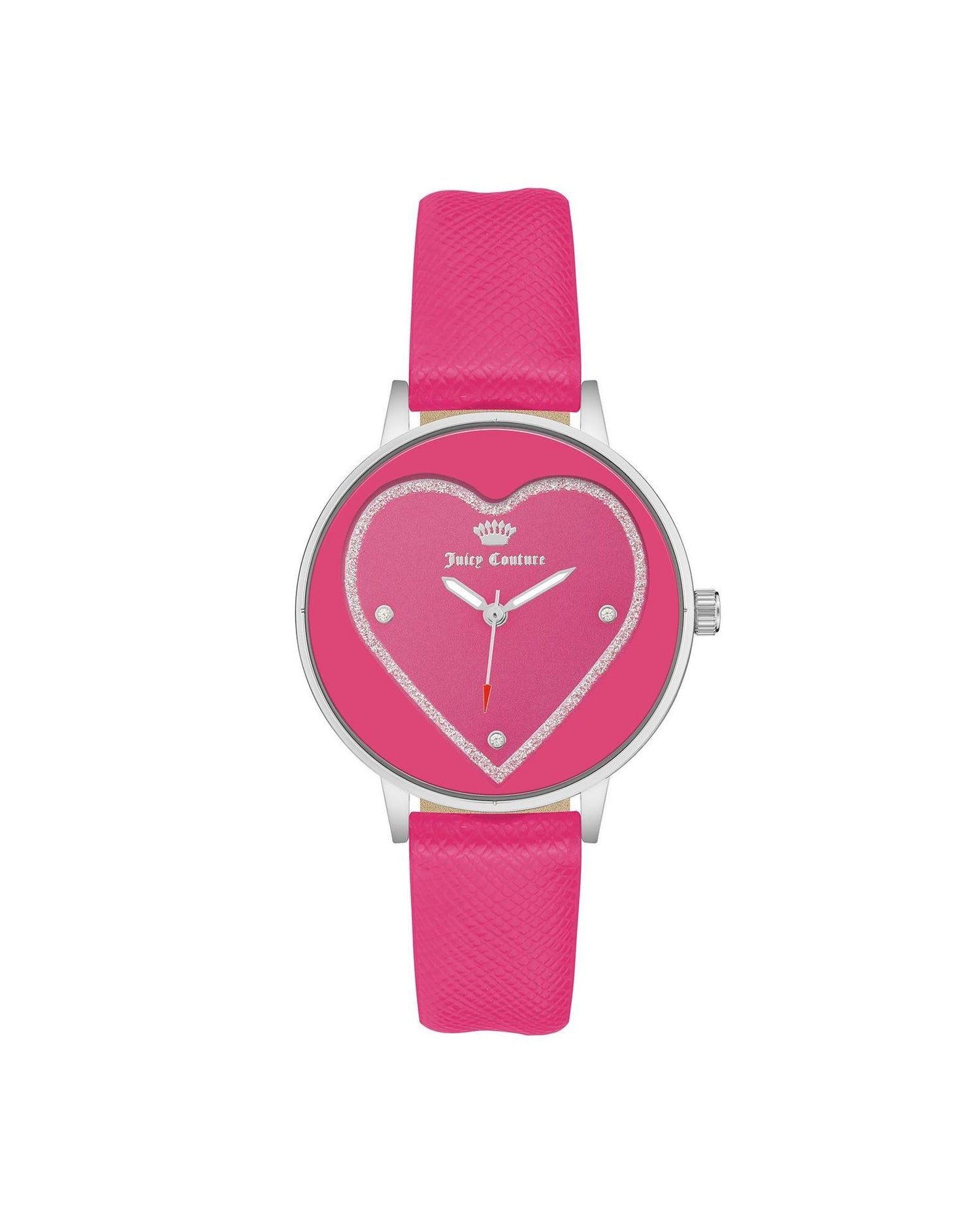 Silver Analog Fashion Watch with Rhine Stone Facing One Size Women-Women&