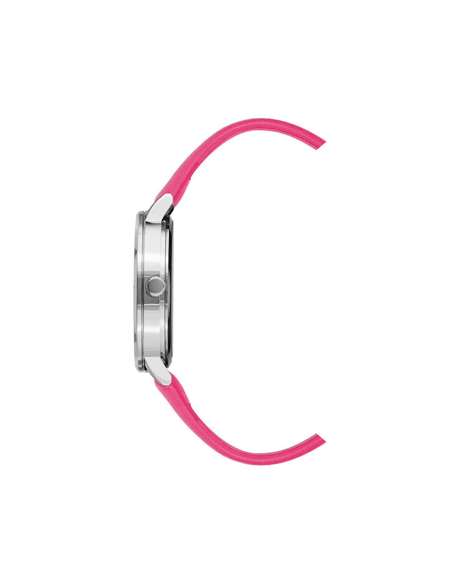Silver Analog Fashion Watch with Rhine Stone Facing One Size Women-Women&
