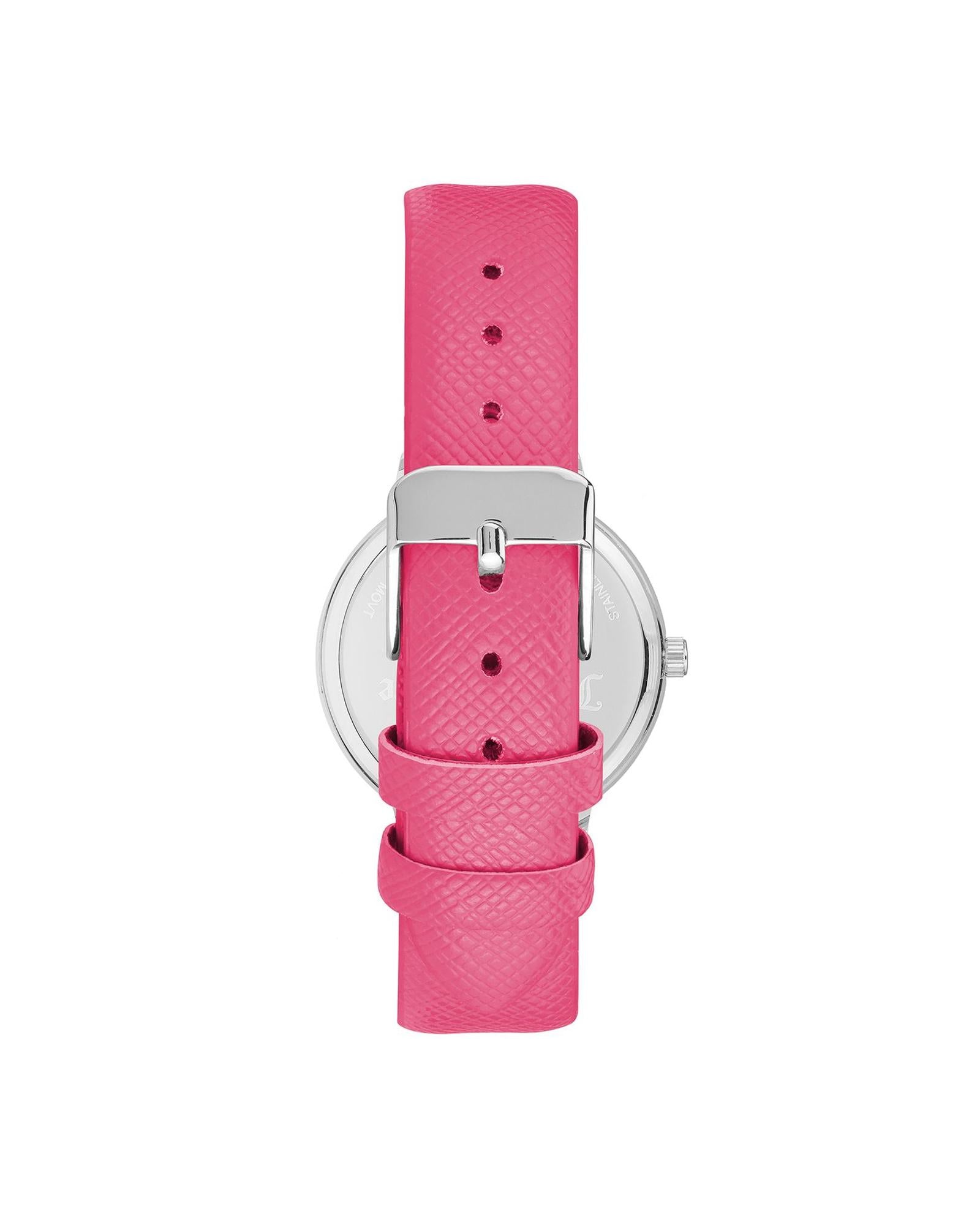 Silver Analog Fashion Watch with Rhine Stone Facing One Size Women-Women&