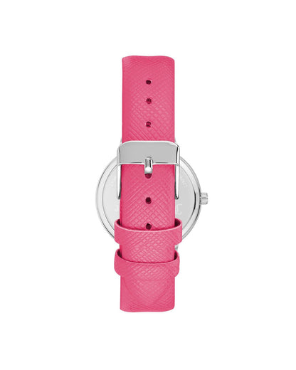 Silver Analog Fashion Watch with Rhine Stone Facing One Size Women-Women&