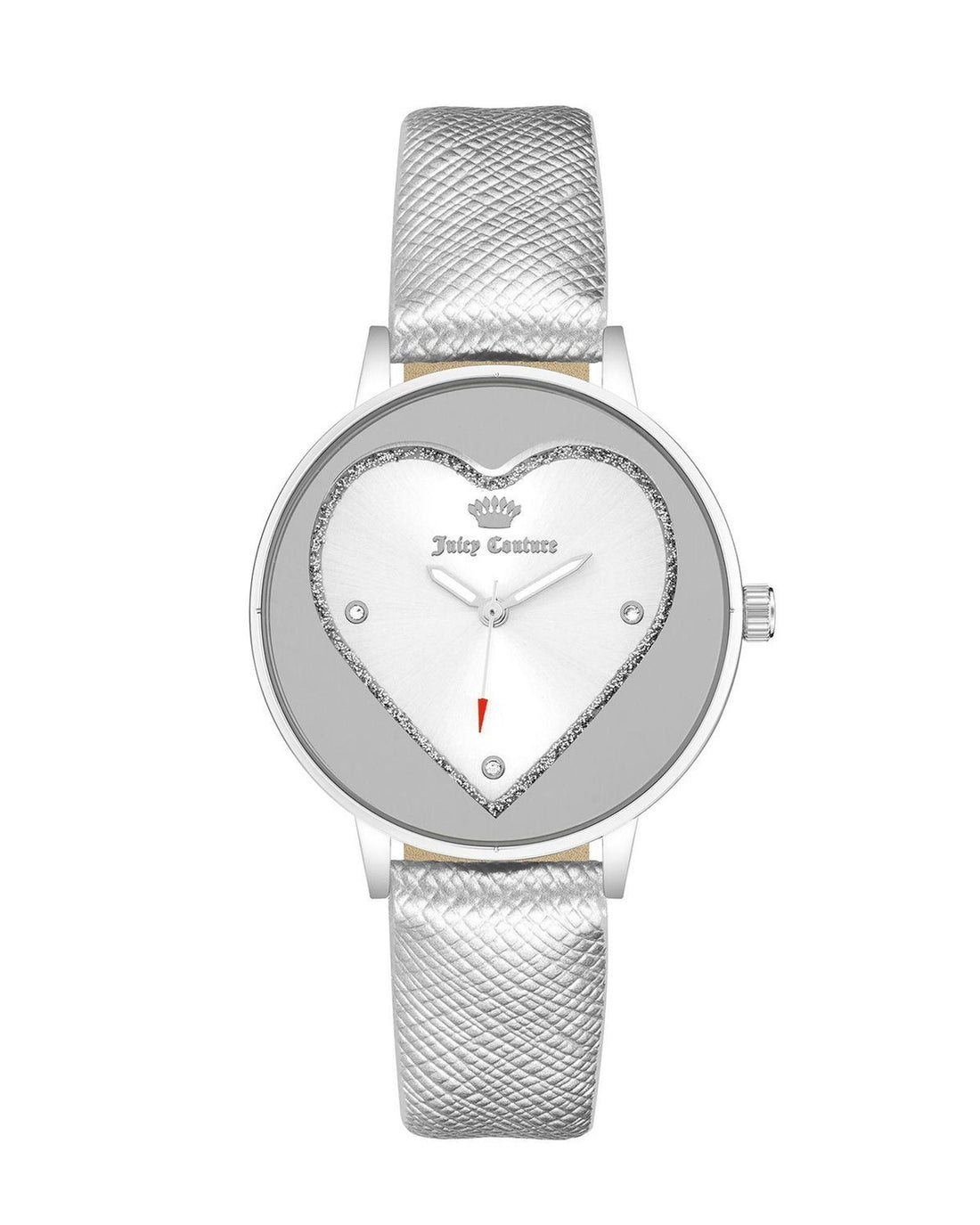 Silver Fashion Watch with Rhinestone Detail One Size Women-Women&