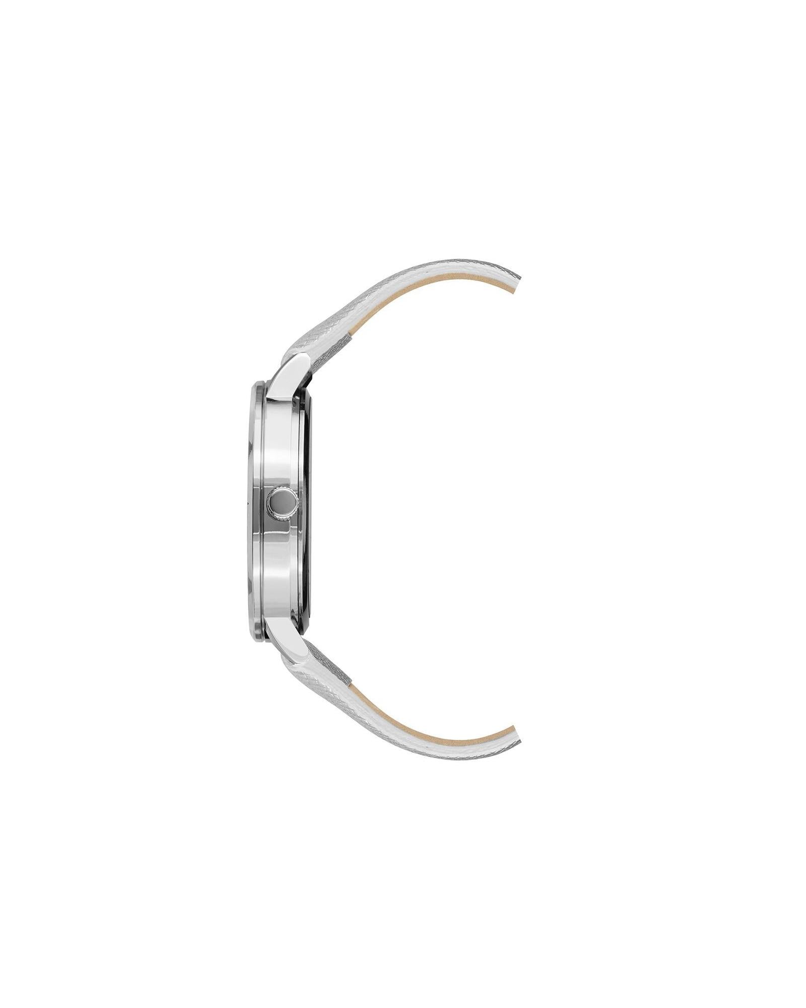 Silver Fashion Watch with Rhinestone Detail One Size Women-Women&