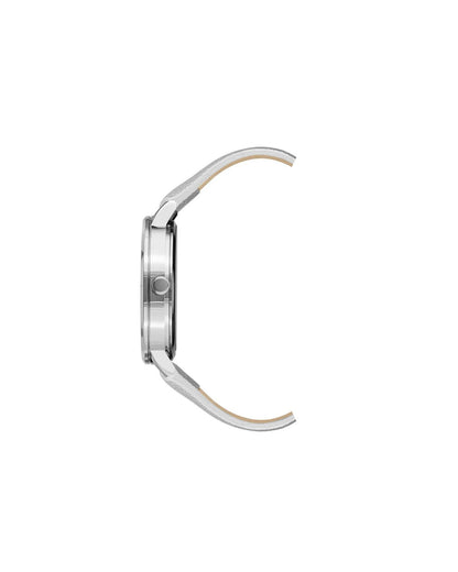 Silver Fashion Watch with Rhinestone Detail One Size Women-Women&