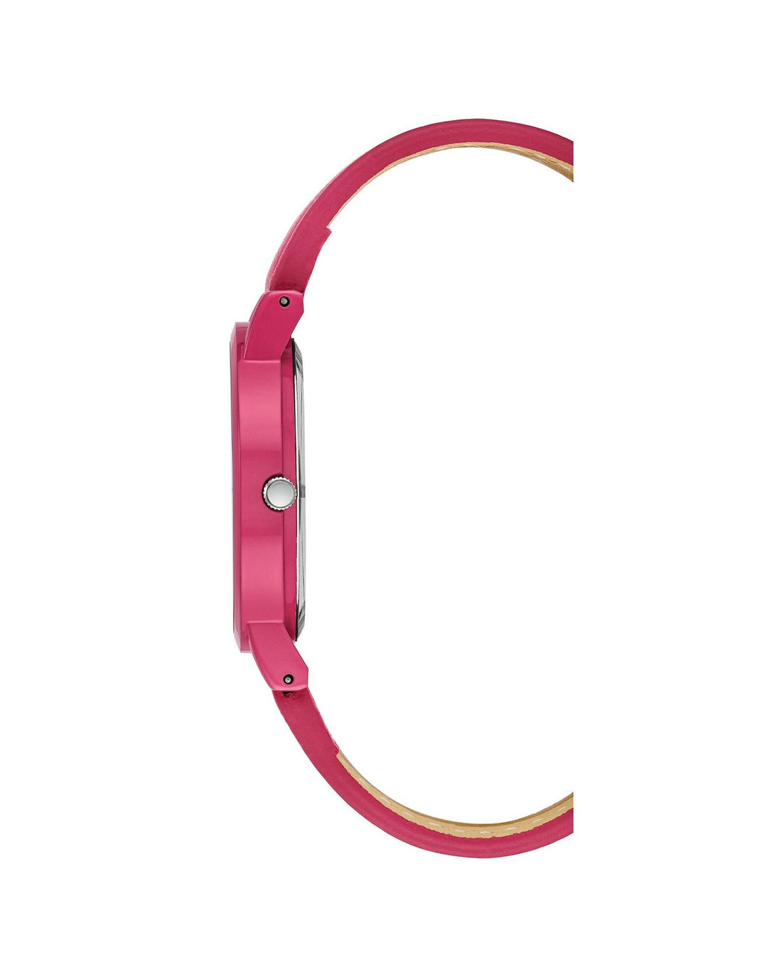 Womens Pink Analog Fashion Watch with Rhinestone Facing One Size Women-Women&