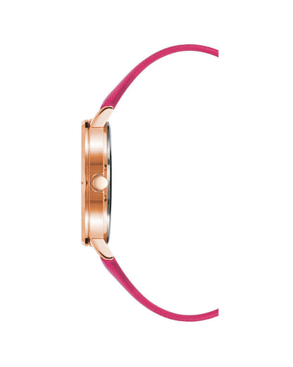 Rose Gold Fashion Analog Watch with Rhine Stone Facing One Size Women-Women&