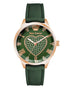 Rose Gold Analog Fashion Watch with Rhine Stone Detail One Size Women-Women&