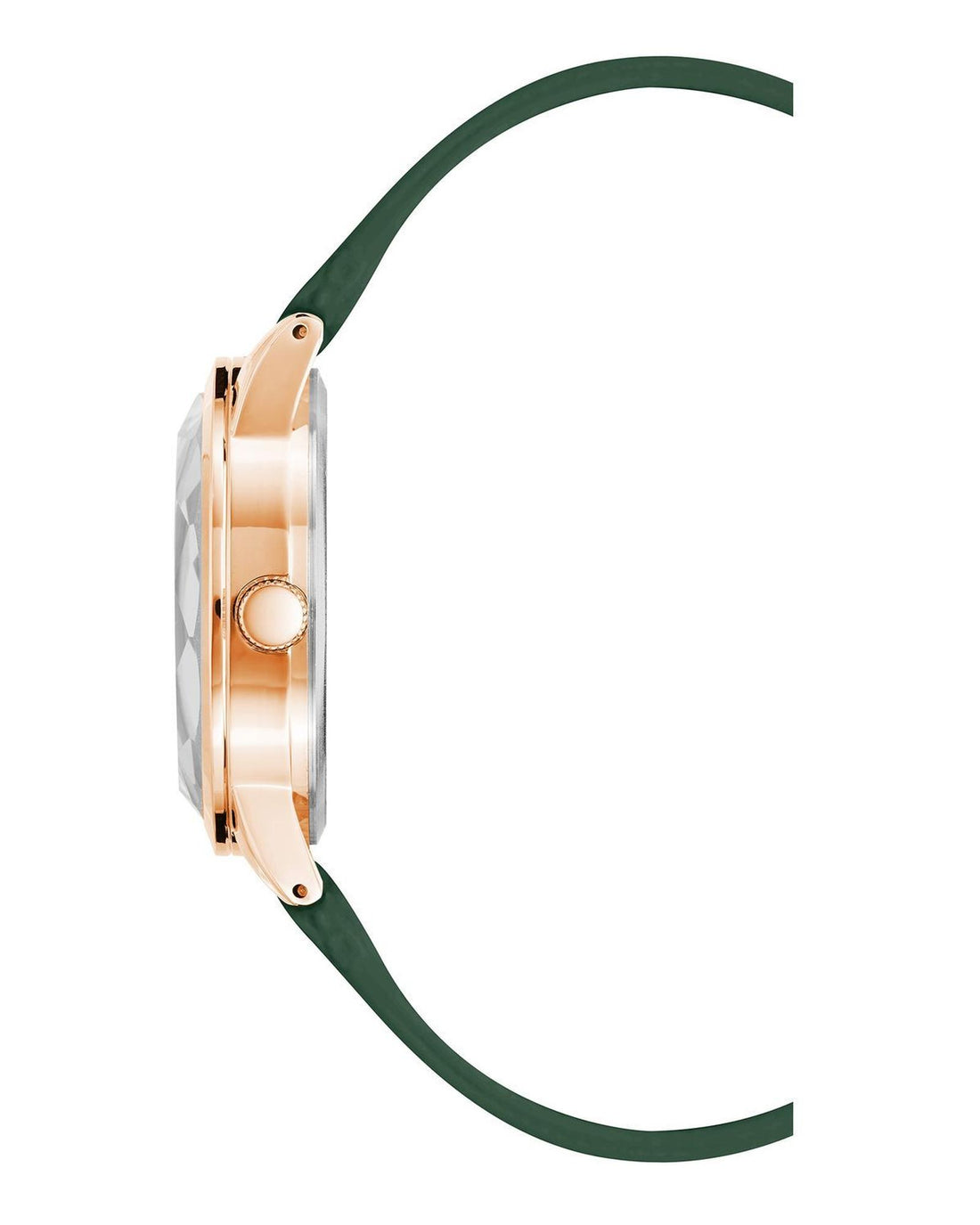 Rose Gold Analog Fashion Watch with Rhine Stone Detail One Size Women-Women&