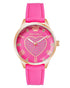 Rose Gold Analog Fashion Watch with Rhine Stone Facing One Size Women-Women&