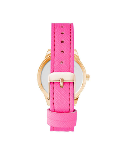 Rose Gold Analog Fashion Watch with Rhine Stone Facing One Size Women-Women&