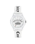 White Quartz Fashion Watch with Rhinestone Detail One Size Women-Women&