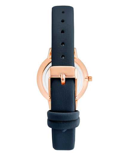 Rose Gold Fashion Analog Womens Watch with Leatherette Wristband One Size Women-Women&