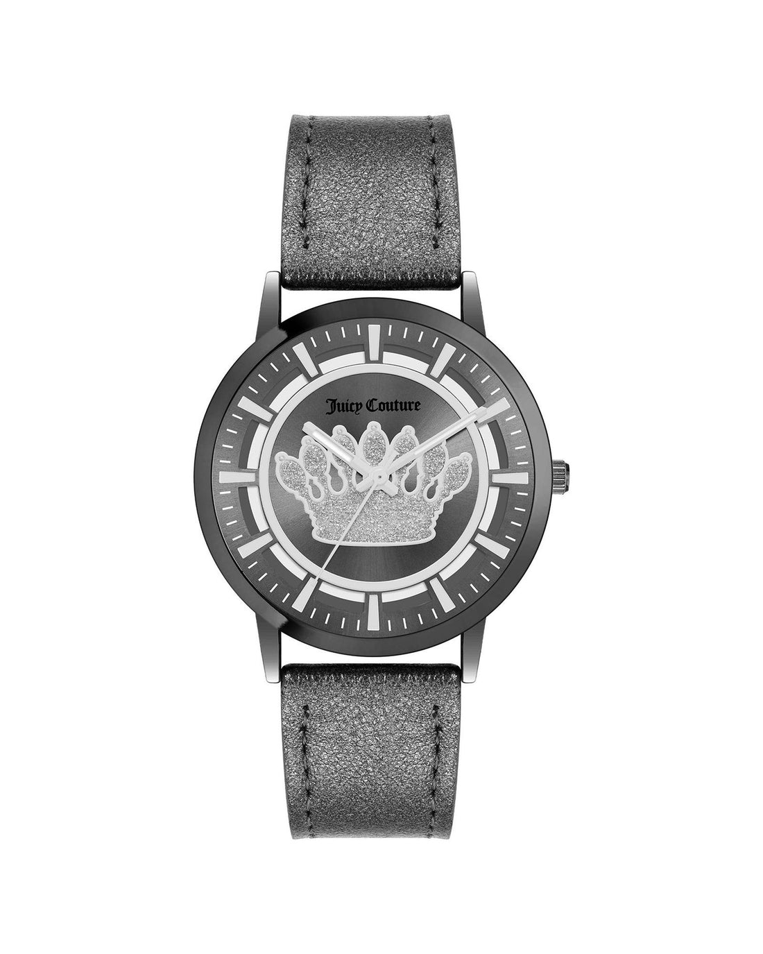 Gunmetal Fashion Watch with Rhine Stone Facing One Size Women-Women&