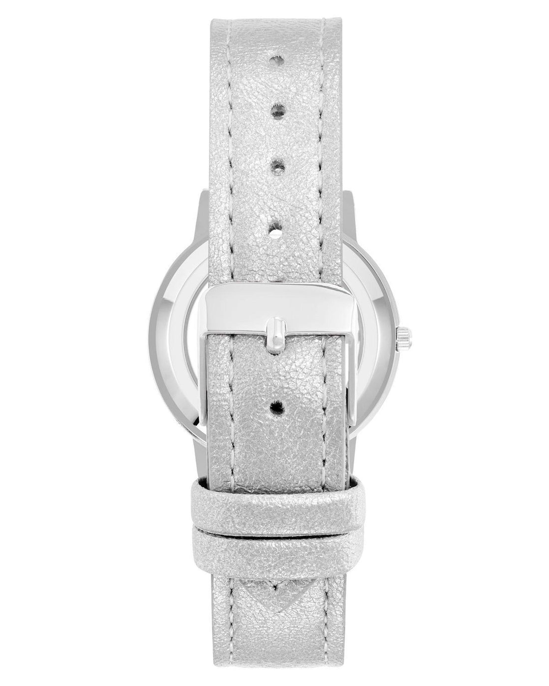Silver Fashion Womens Analog Quartz Watch with Pin Buckle Closure One Size Women-Women&