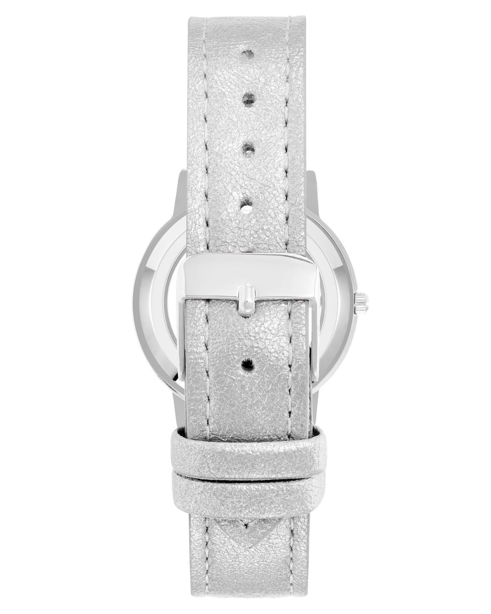 Silver Fashion Womens Analog Quartz Watch with Pin Buckle Closure One Size Women-Women&