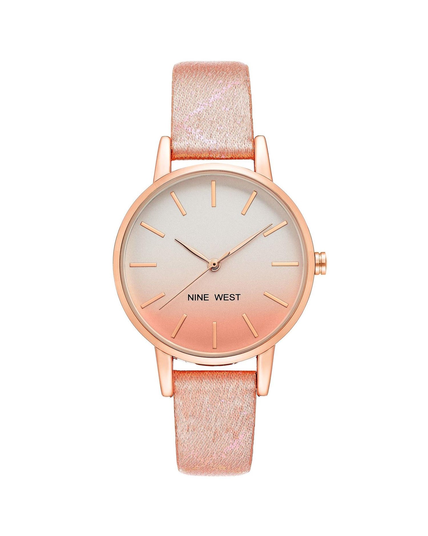 Rose Gold Fashion Quartz Watch with Leatherette Wristband One Size Women-Women&