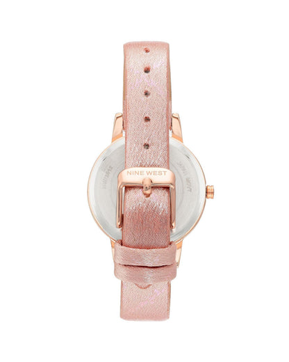 Rose Gold Fashion Quartz Watch with Leatherette Wristband One Size Women-Women&