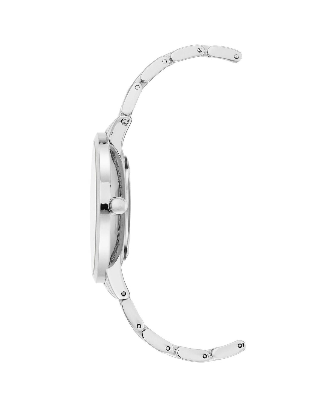 Silver Fashion Quartz Watch with Folding Clasp One Size Women-Women&