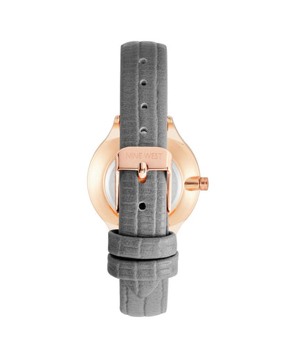 Rose Gold Analog Fashion Watch with Rhine Stone Facing One Size Women-Women&