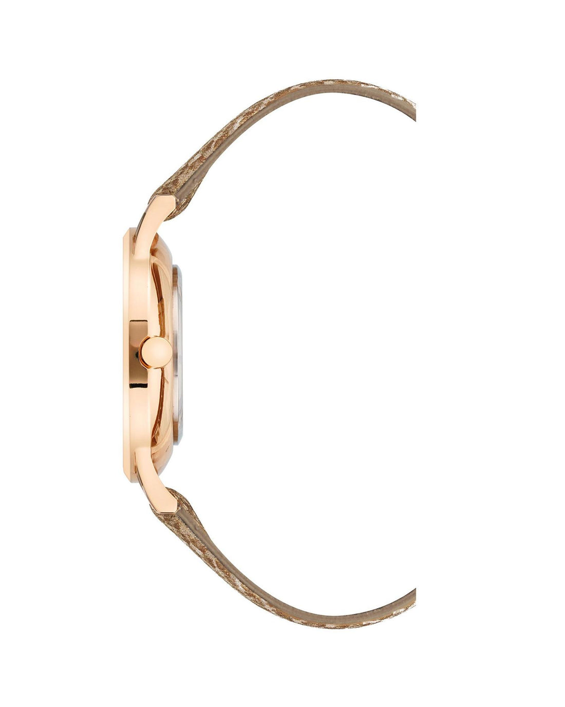 Rose Gold Fashion Analog Watch with Rhine Stone Facing One Size Women-Women&