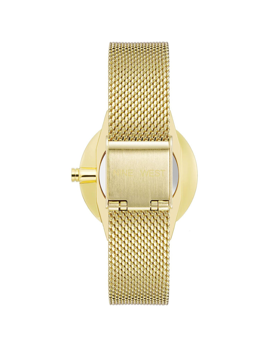 Gold Analog Bangle Watch with Dual Time Functions One Size Women-Women&