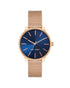 Rose Gold Stainless Steel Mesh Bangle Watch One Size Women-Women&