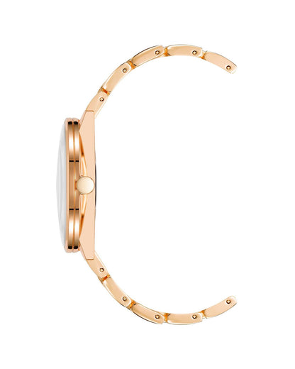 Rose Gold Analog Quartz Womens Watch One Size Women-Women&