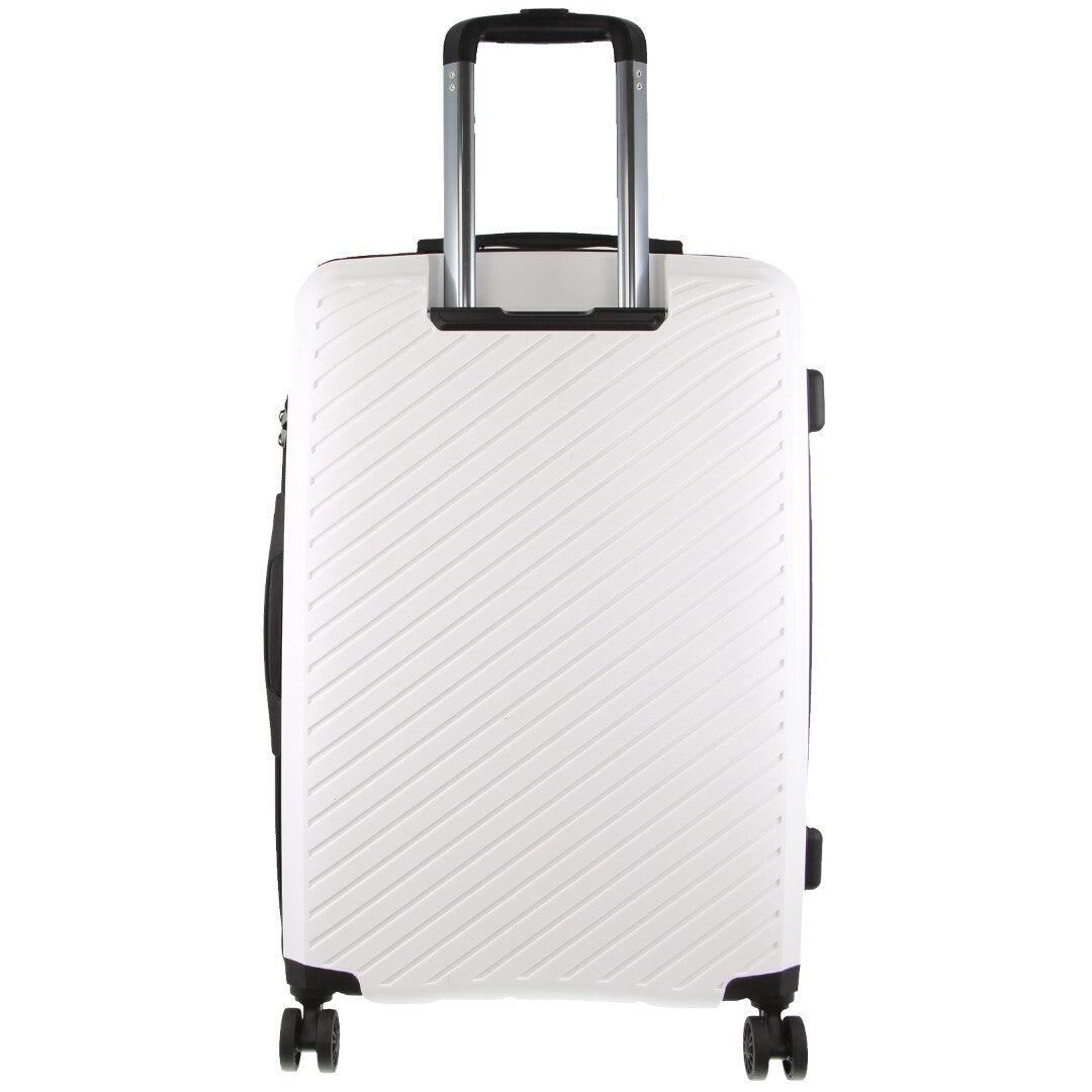 Milleni Hardshell Checked Luggage Bag Travel Suitcase 65cm (82.5L) - White-Home &amp; Garden &gt; Travel-PEROZ Accessories