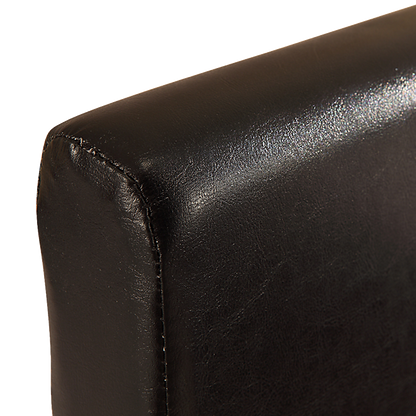 Single PU Leather Bed Frame Black-Furniture &gt; Bedroom-PEROZ Accessories
