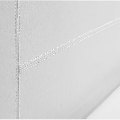 King PU Leather Bed Frame White-Bed Frames-PEROZ Accessories