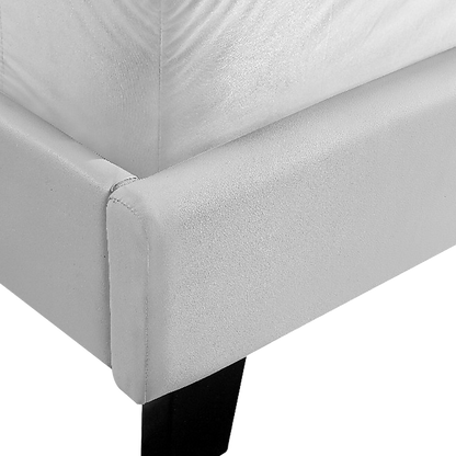 King PU Leather Bed Frame White-Bed Frames-PEROZ Accessories