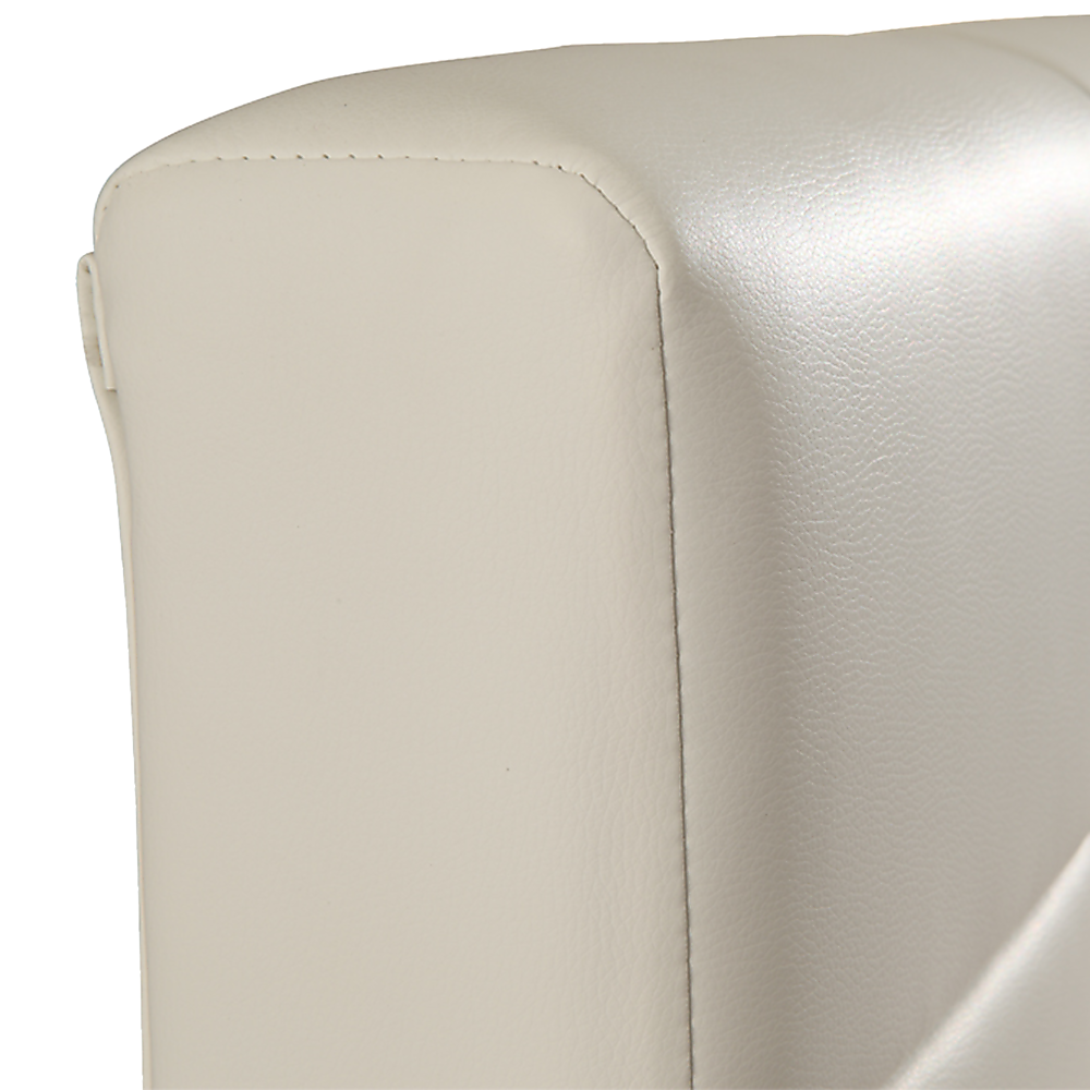 Double PU Leather Deluxe Bed Frame White-Furniture &gt; Bedroom-PEROZ Accessories