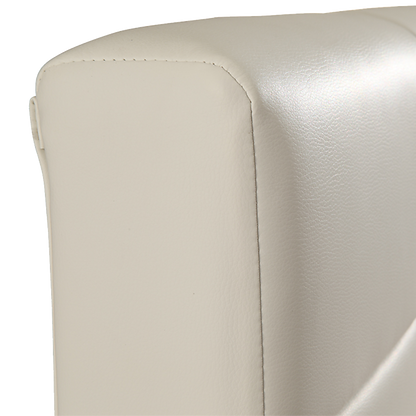 Double PU Leather Deluxe Bed Frame White-Furniture &gt; Bedroom-PEROZ Accessories