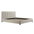 King PU Leather Deluxe Bed Frame White-Bed Frames-PEROZ Accessories