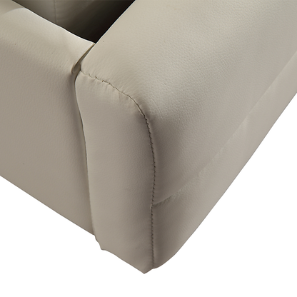 King PU Leather Deluxe Bed Frame White-Bed Frames-PEROZ Accessories