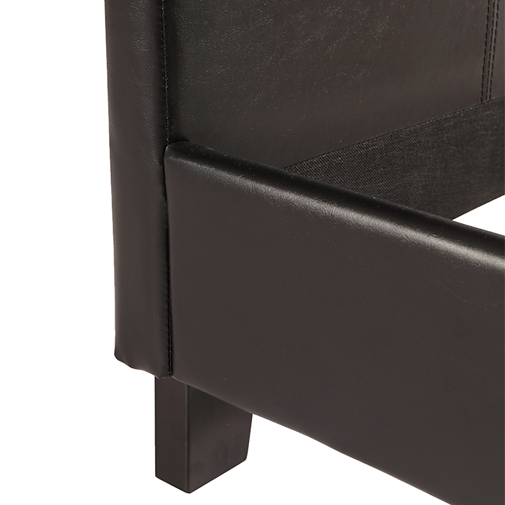 Queen PU Leather Bed Frame Black-Bed Frames-PEROZ Accessories