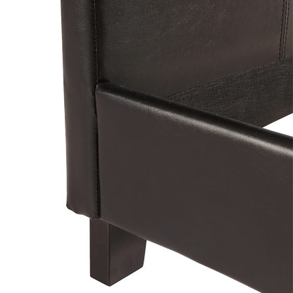 Queen PU Leather Bed Frame Black-Bed Frames-PEROZ Accessories