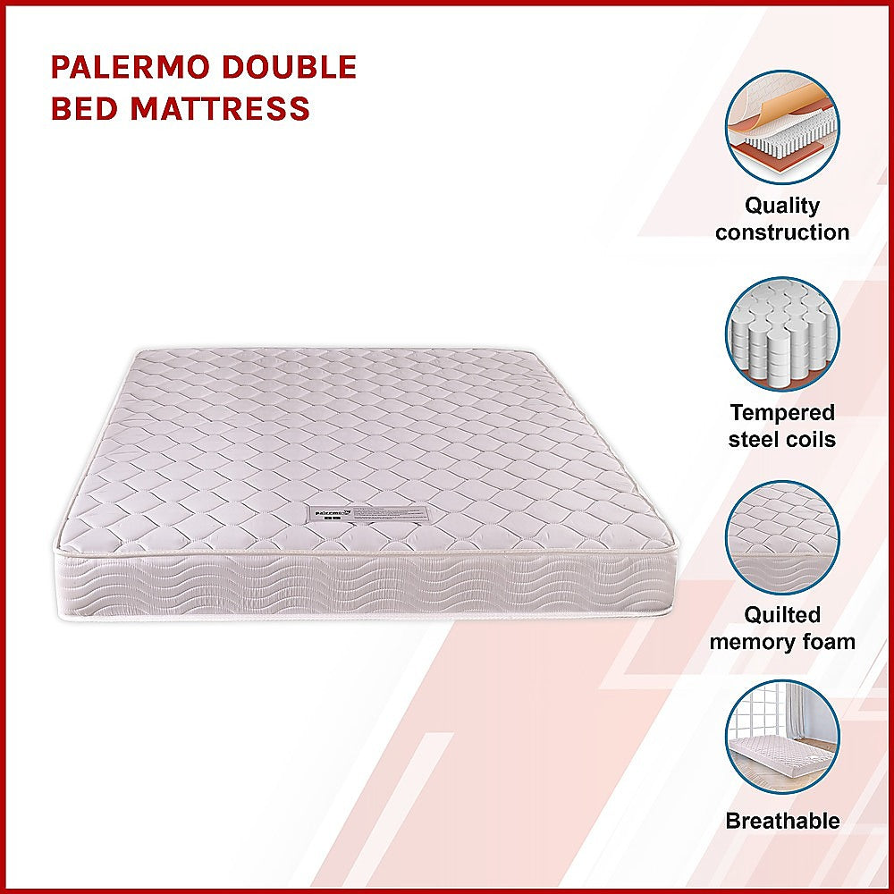 PALERMO Double Bed Mattress-Furniture &gt; Mattresses-PEROZ Accessories