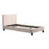 Single Linen Fabric Bed Frame Beige-Furniture > Bedroom-PEROZ Accessories