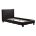 Single PU Leather Bed Frame Brown-Furniture > Bedroom-PEROZ Accessories