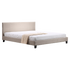 King Linen Fabric Bed Frame Beige-Furniture > Bedroom-PEROZ Accessories