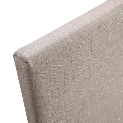 King Linen Fabric Bed Frame Beige-Furniture &gt; Bedroom-PEROZ Accessories