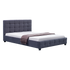 Linen Fabric Double Deluxe Bed Frame Grey-Furniture > Bedroom-PEROZ Accessories