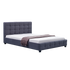 Linen Fabric Queen Deluxe Bed Frame Grey-Furniture > Bedroom-PEROZ Accessories