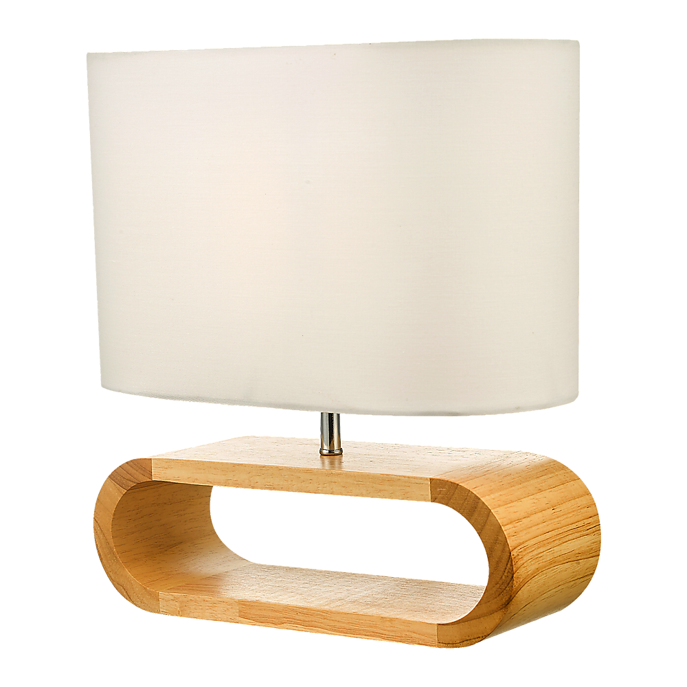 Wooden Modern Table Lamp Timber Bedside Lighting Desk Reading Light Brown White-Home &amp; Garden &gt; Lighting-PEROZ Accessories
