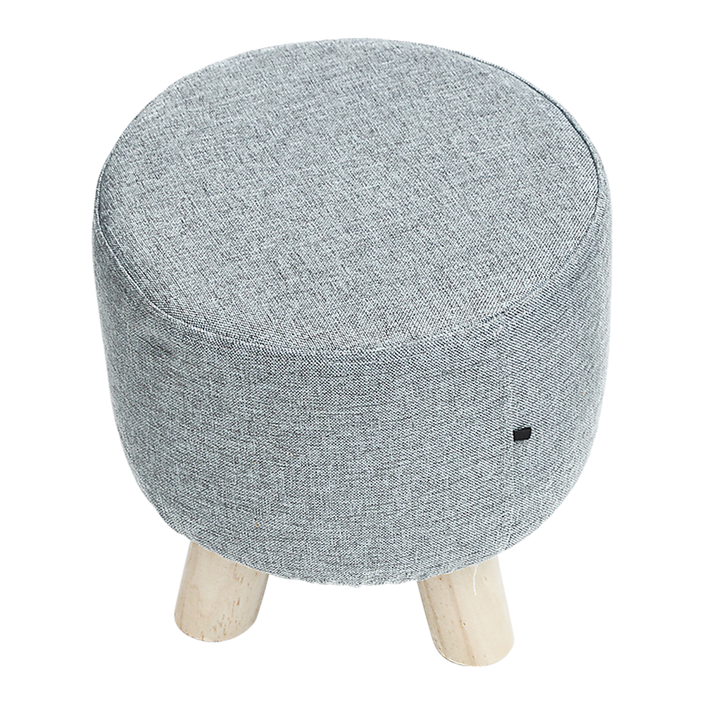 Fabric Ottoman Foot Stool Rest Pouffe Footstool Wood Storage Padded Seat-Ottomans-PEROZ Accessories