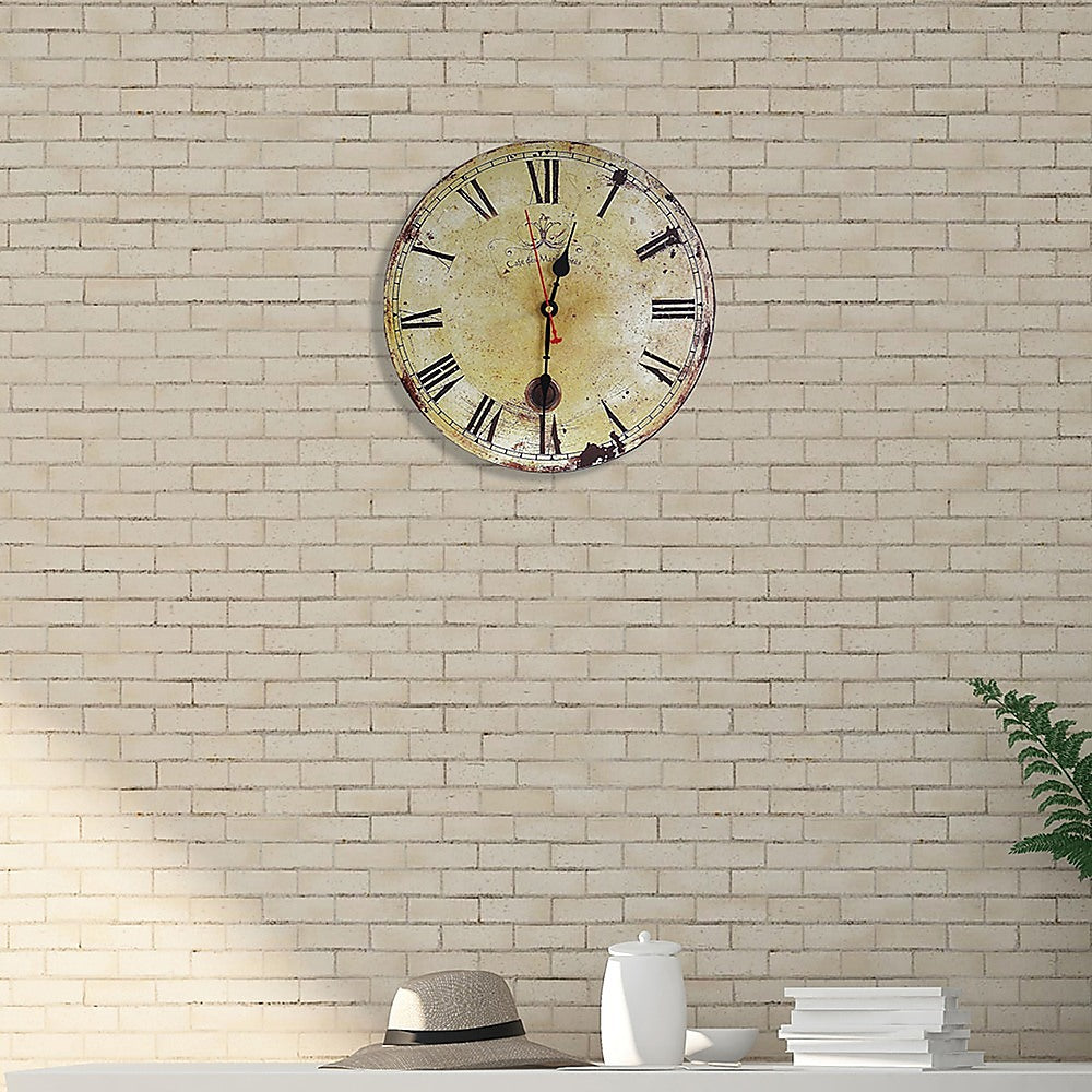 Large Vintage Wall Clock Kitchen Office Retro Timepiece-Home &amp; Garden &gt; Decor-PEROZ Accessories